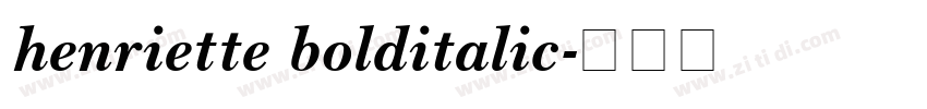 henriette bolditalic字体转换